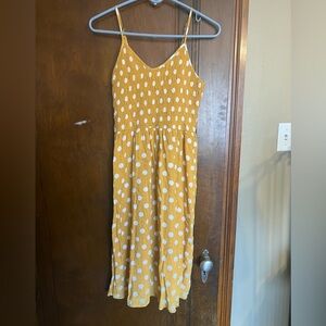 Keren Hart Yellow (mustard) polka dot dress